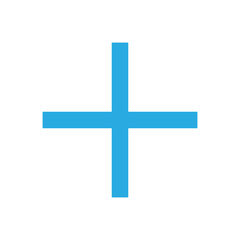 Obraz premium Blue Plus Icon. Blue Cross Icon Png. Plus Symbol.