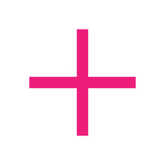Obraz premium Pink plus icon. Pink cross icon. Plus symbol png.