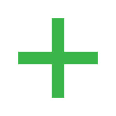 Obraz premium Green plus icon. Green cross icon. Plus symbol png.