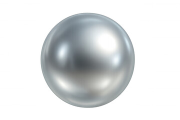 Metallic silver sphere reflecting light, symbolizing innovation, luxury, and cutting-edge technology against transparent backdrop
