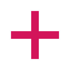 Obraz premium Pink plus icon. Pink cross icon. Plus symbol png.