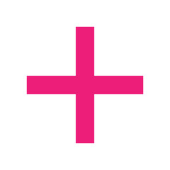 Obraz premium Pink plus icon. Pink cross icon. Plus symbol png.