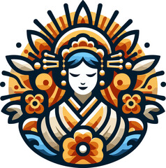 Abstract_Ethnic_Goddess_Artwork_–_Colorful_Female_Deity_Vector_Illustration