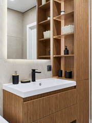 interior design. interior photography of an apartment for rent. One-room apartment with a simple and cozy design. High quality photo