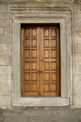 Old wooden door with a pattern