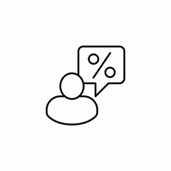 discount user message icon sign vector