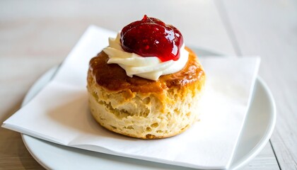 Cream Scones with Raspberry Jam A Delightful Treat