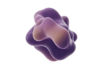 Organic Purple and Pink Amorphous 3D Form shape abstract