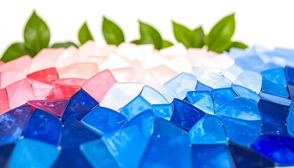 Multicolored mosaic tiles form a beautiful, vibrant gradient design.