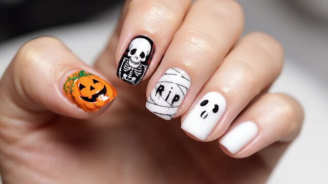 Creative Halloween Nail Art Spooky Designs for a Festive Fall Manicure