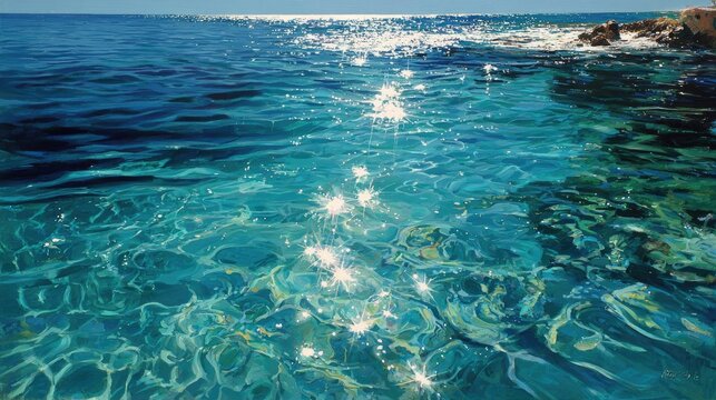 Sparkling turquoise sea water