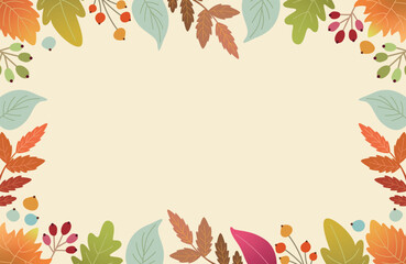 Fall leaves and fruit templates, seasons, plant background images