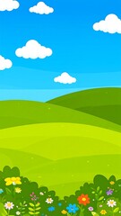 Fototapeta premium Colorful landscape of rolling hills