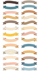 Obraz premium Collection of decorative ribbons in various pastel colors