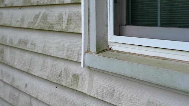 Bees trying to enter window opening
