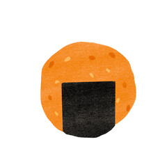 スタンプ風のりつきお煎餅のイラスト