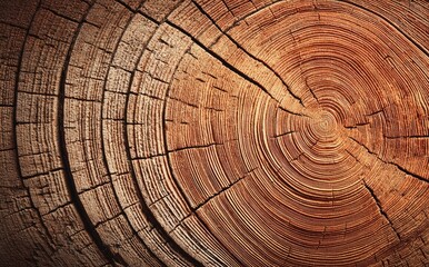 Close-up wood cross-section, concentric rings