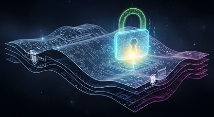 Digital security lock on abstract data layers