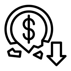 economic crisis icon