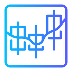 Obraz premium candlestick chart icon