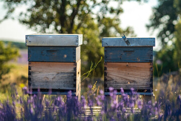 Lavender Fields and Beehives in Brihuega, Spain - Summer Serenity