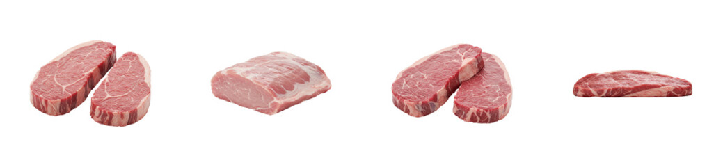 Grilling succulent cuts of beef backyard food outdoor culinary delights isolated set PNG