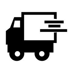 food delivery truck glyph icon illustration vector