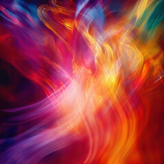 Vibrant festival-inspired color blur, energetic and bright neon hues swirling dynamically, high-energy abstract fine art composition 