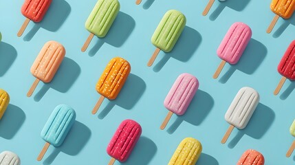 Vibrant Seamless Popsicle Pattern for Creative Designs and Projects