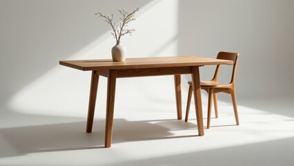 Minimalist Wooden Dining Set