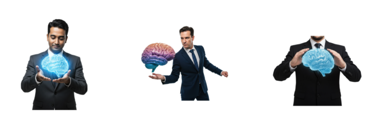 Innovative brainstorming techniques corporate office infographic professional environment conceptual mind mapping isolated set PNG