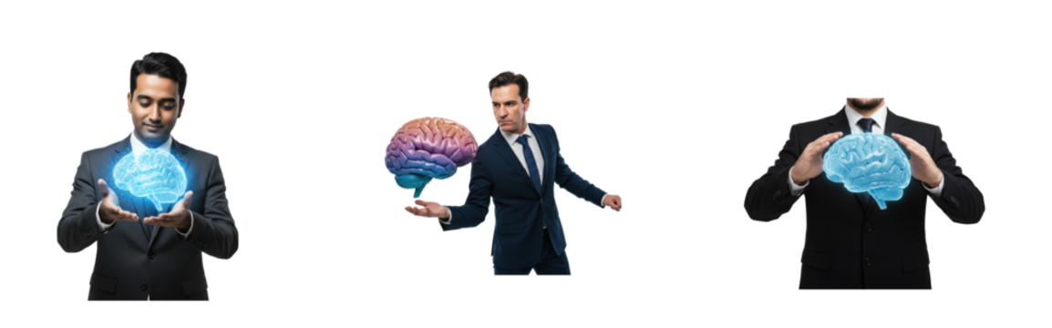 Innovative brainstorming techniques corporate office infographic professional environment conceptual mind mapping isolated set PNG