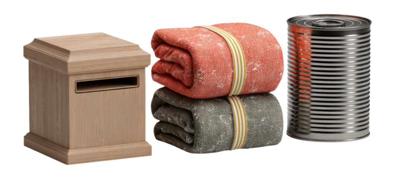 Set of Isolated Household Items on Transparent Background