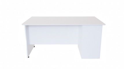 Modern industrial desk with sleek minimalist design and transparent background
