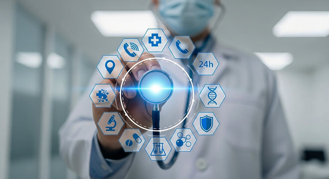 A business doctor uses digital technology and a global network to innovate healthcare and connect people