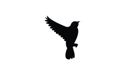 Amethyst sunbird bird Silhouette Design  And Vector Illustration. 