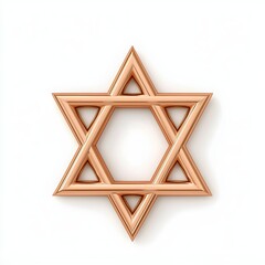 Stylized star symbol representing Jewish culture and faith, crafted in a modern geometric design.