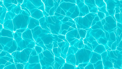 Turquoise Water Surface with Caustic Light Ripples Seamless Pattern