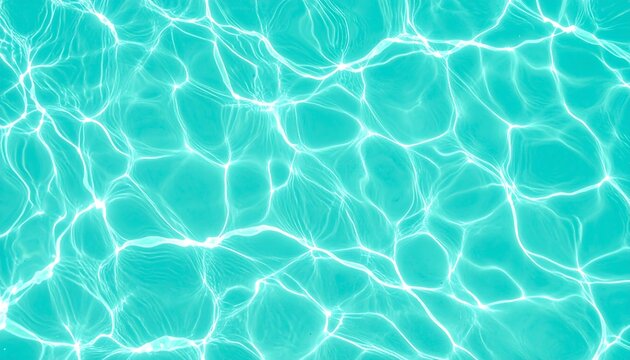 Turquoise Water Surface Texture with Light Reflections Creating Seamless Rippled Patterns Summer Theme