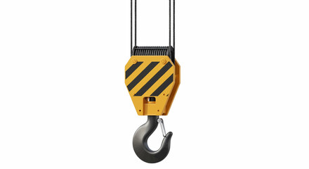 Crane Hook Vector Illustration Icon with Striped Design