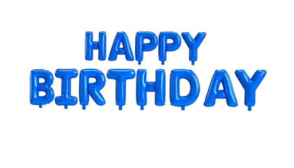 Blue Balloon Happy Birthday.