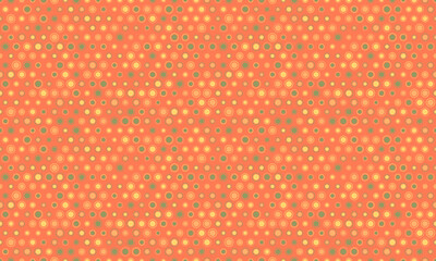 Abstract coral and gold dot pattern.  Perfect for website backgrounds, textile design, or vibrant branding.  This seamless texture evokes feelings of warmth, energy, and optimism.