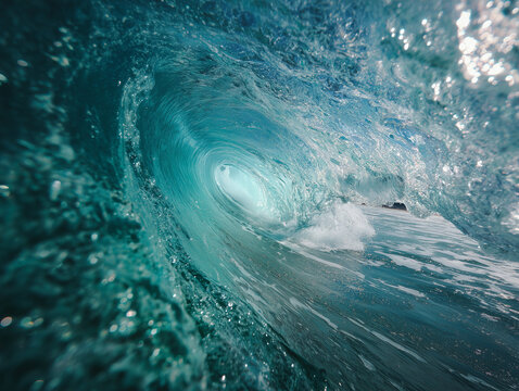 Gold Coast Snapper Rocks barrel wave close-up, cinematic turquoise detail