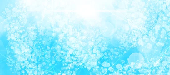 Gordijnen Abstract 氷や水中をイメージした光に包まれた輝く抽象的な背景素材  © Pan Ohdachi