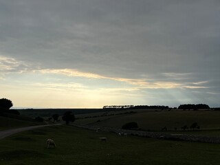 Sunbeam over the landscape 
