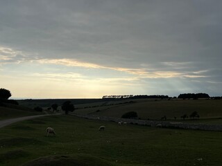 Sunbeam over the landscape 