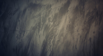 Textured Gray Concrete Wall with Deep Cracks