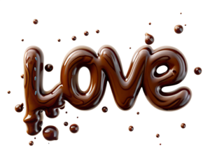 A delicious brown chocolate splash, a sweet cocoa liquid drop melting on transparent background