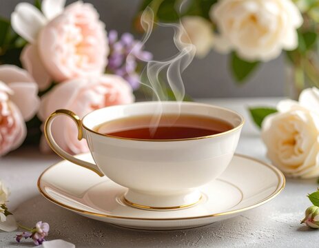 「香り豊かな紅茶のティータイム」
