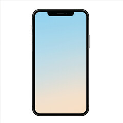 Modern Smartphone Mockup: Blue & Beige Gradient Screen